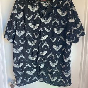 Men's Black Bat Print Shirt
